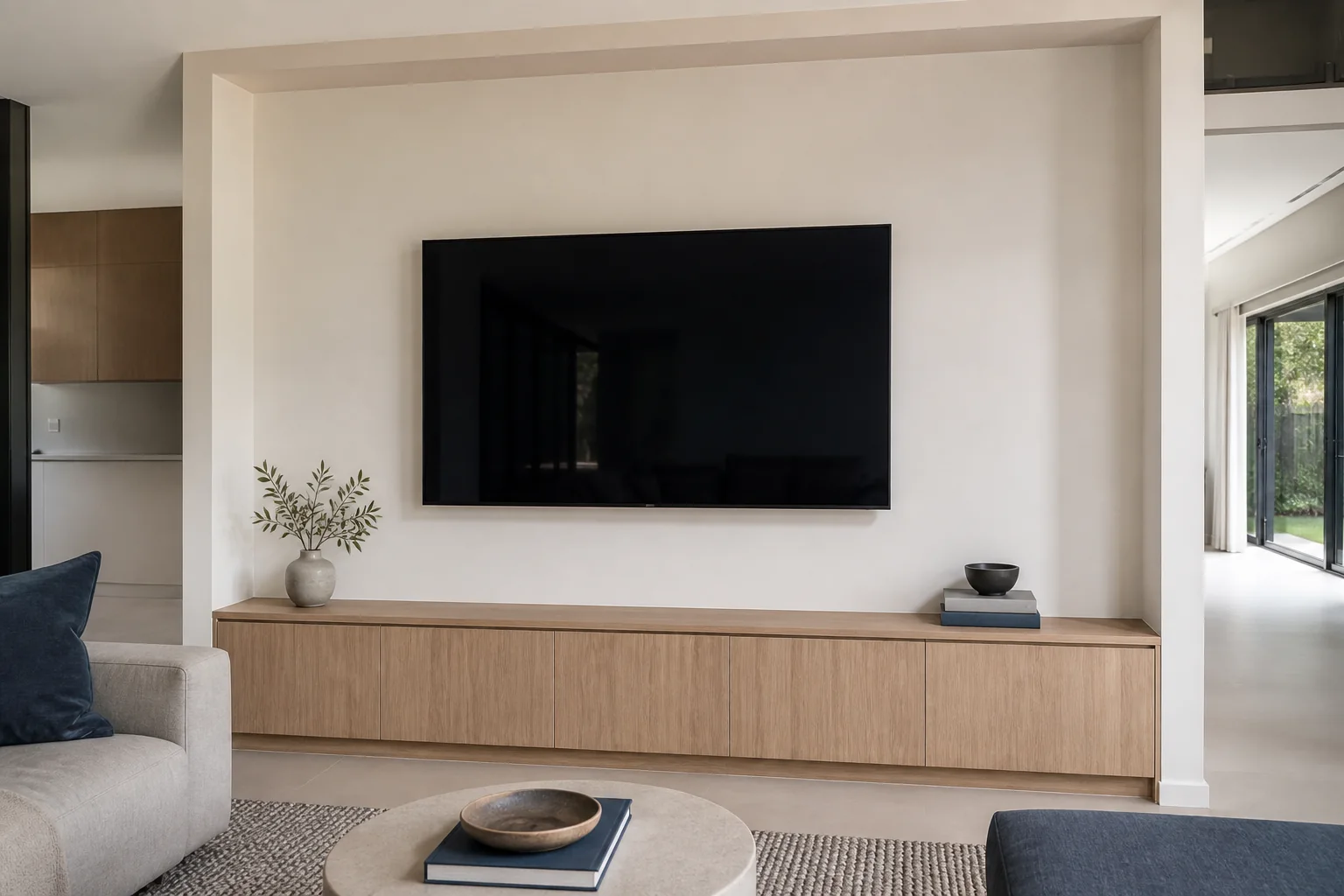 Clean TV wall-mounting installation